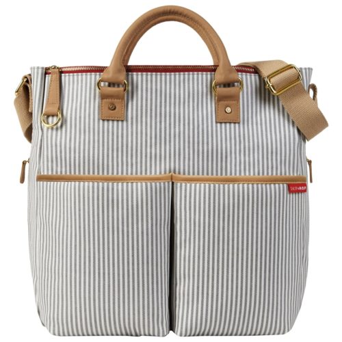 Bolso cambiador para bebé en chevron blanco y gris Skip Hop Dash -  chicBebits