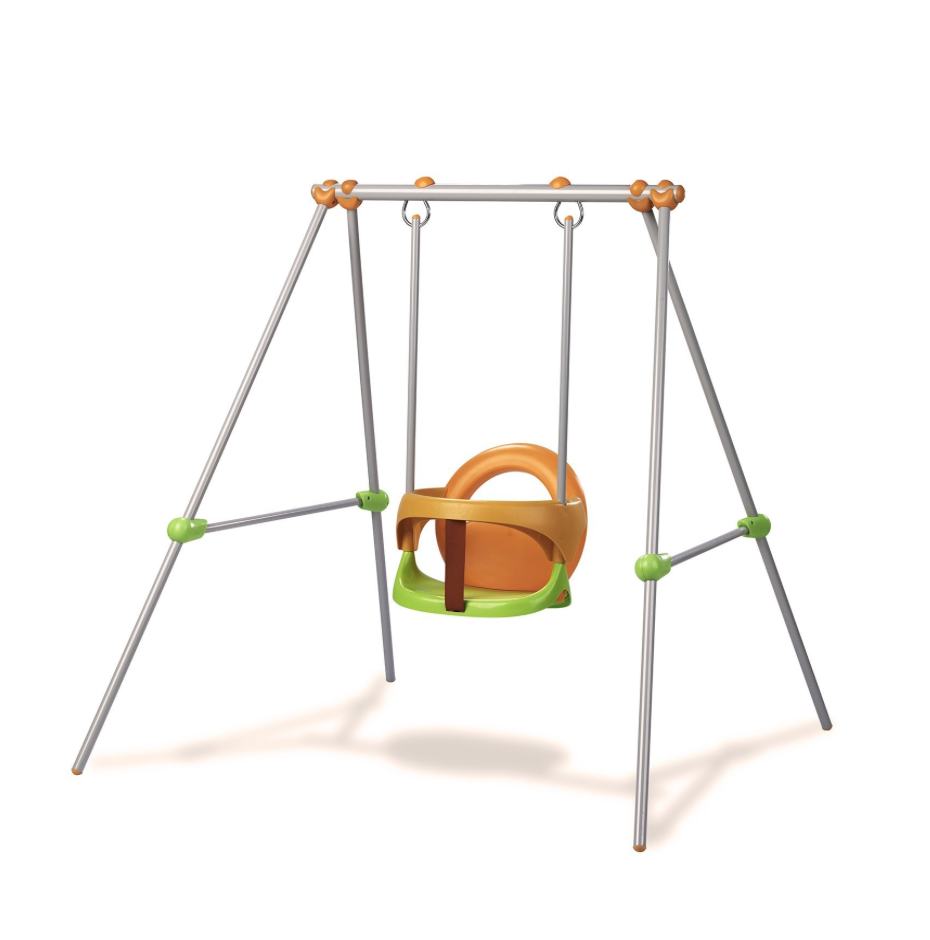 Columpio de exterior para bebé con estructura de metal de Smoby - chicBebits