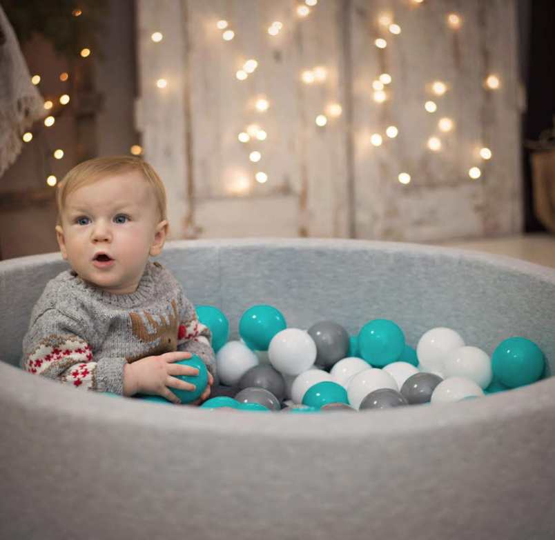 Piscina de bolas para bebé de espuma blanda KiddyMoon - chicBebits