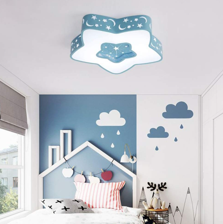 Lámpara Seta azul pequeña para decoración del cuarto del bebé – ALF&mabi